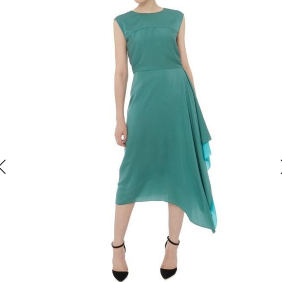 Boss Dewy Layered Handkerchief Hem Dress - Picture 3 of 8